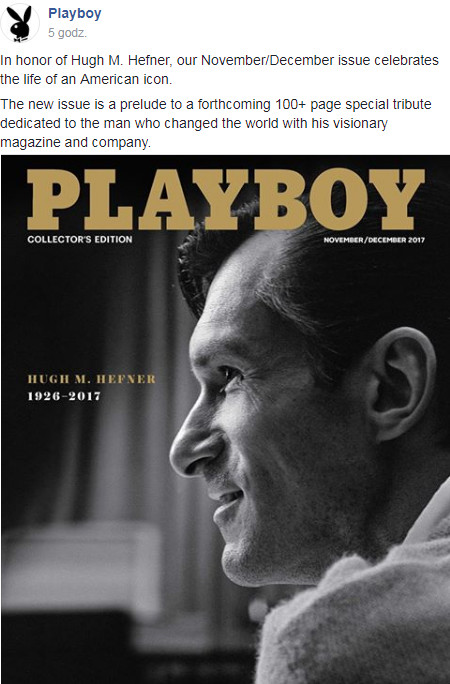 Fan page "Playboy" na Facebooku