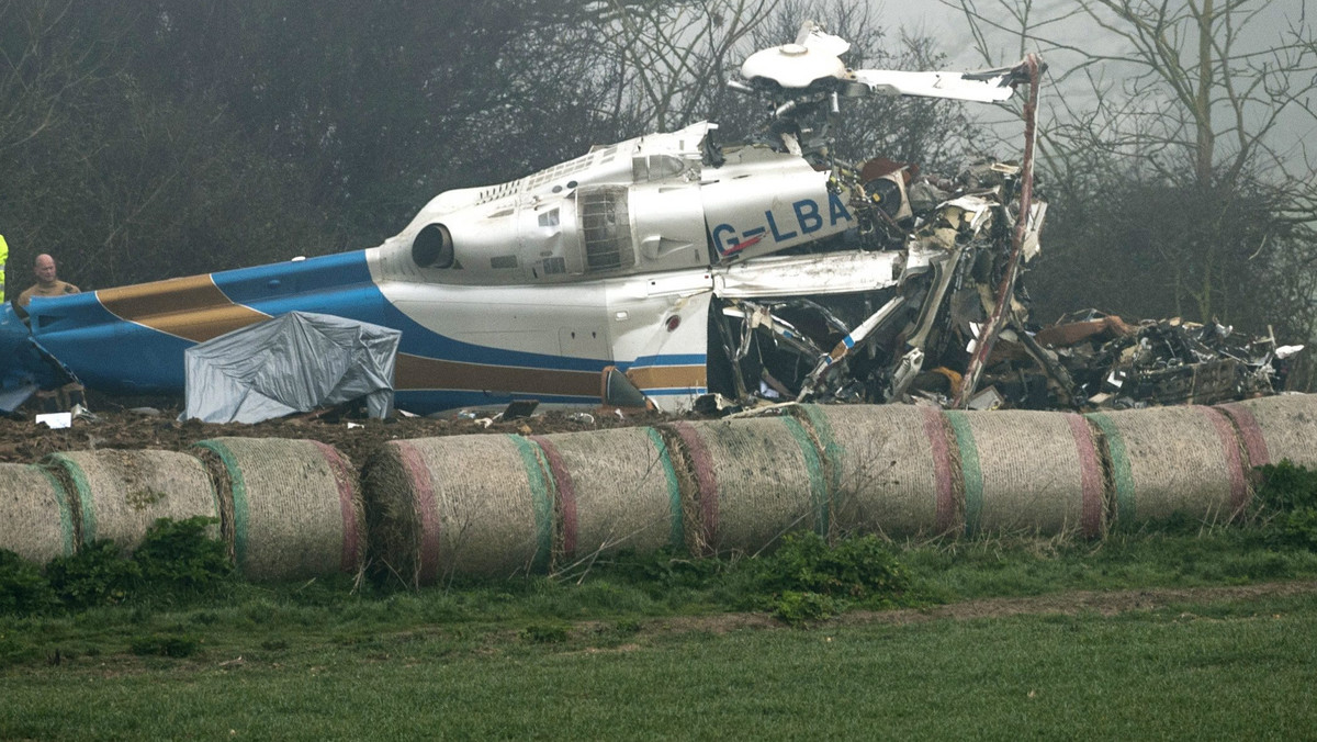 BRITAIN ACCIDENTS HELICOPTER CRASH (Helicopter crash in Gillingham, Britain)