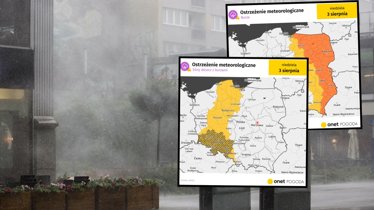 Są potrójne ostrzeżenia IMGW. Tylko kilka regionów będzie dziś bezpiecznych [MAPY]