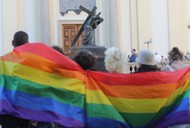 Protest aktywistów LGBT