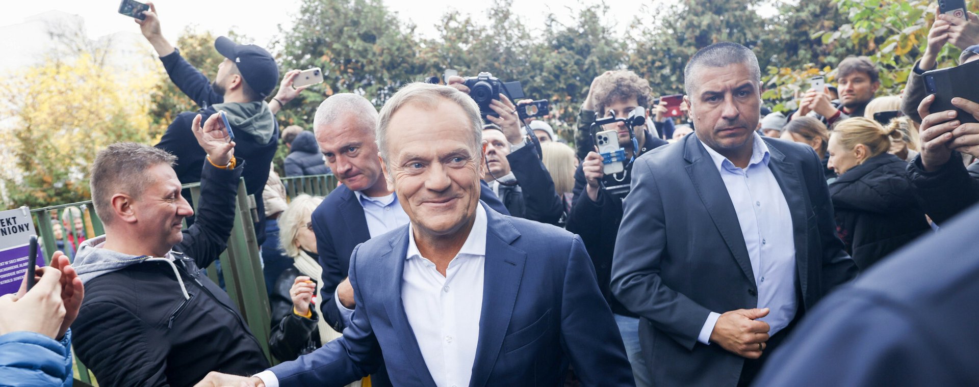 Donald Tusk, lider Koalicji Obywatelskiej w dniu wyborów 15.10.2023