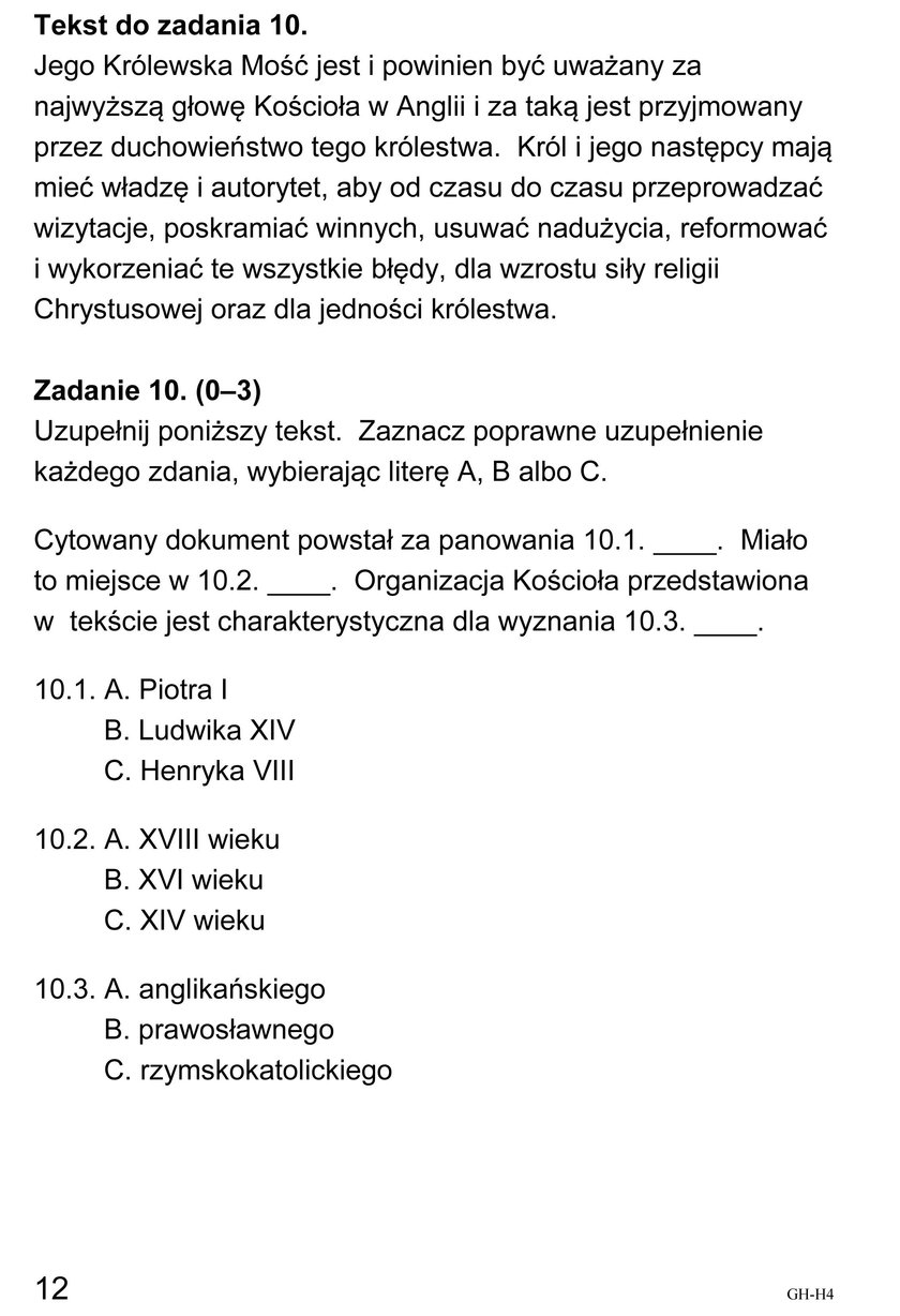 Egzamin Gimnazjalny 2018: Historia i WOS - Odpowiedzi i Arkusze