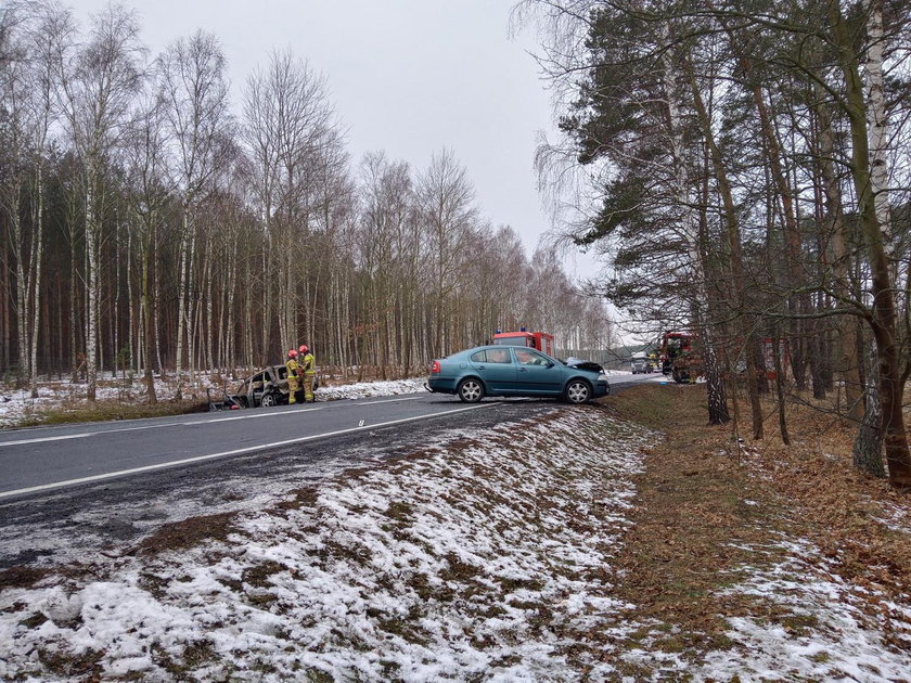 Wypadek koło Brzozówki