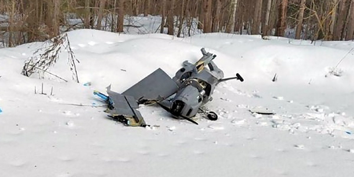 Dron rozbił się niedaleko Moskwy.