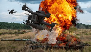 Napad dronovima, ilustracija