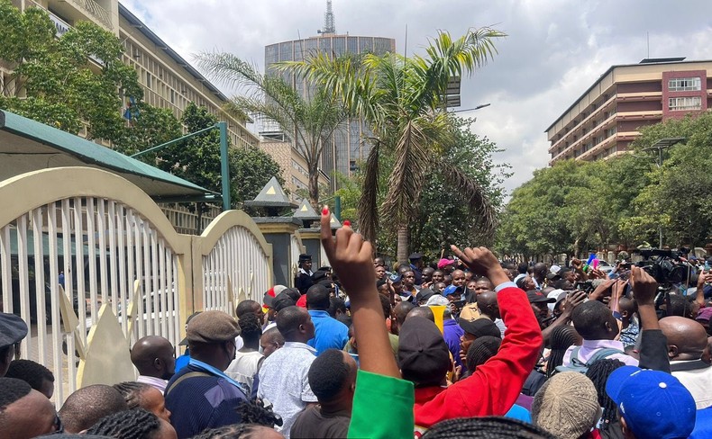 Nyamakima, Kamukunji traders protest outside Deputy President Rigathi Gachagua's office