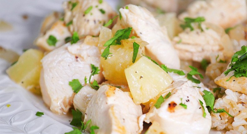 stir-fry pineapple chicken