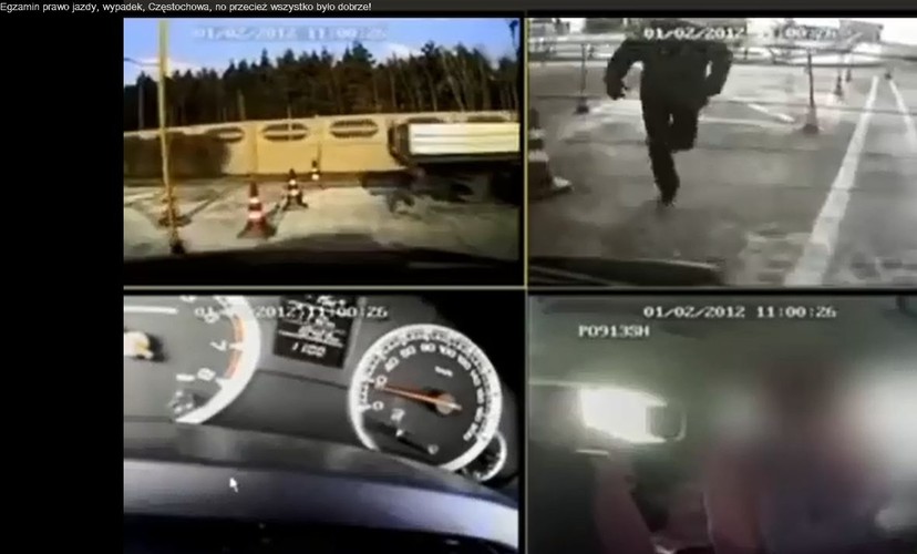 Wypadek podczas egzaminu na prawo jazdy w Częstochowie