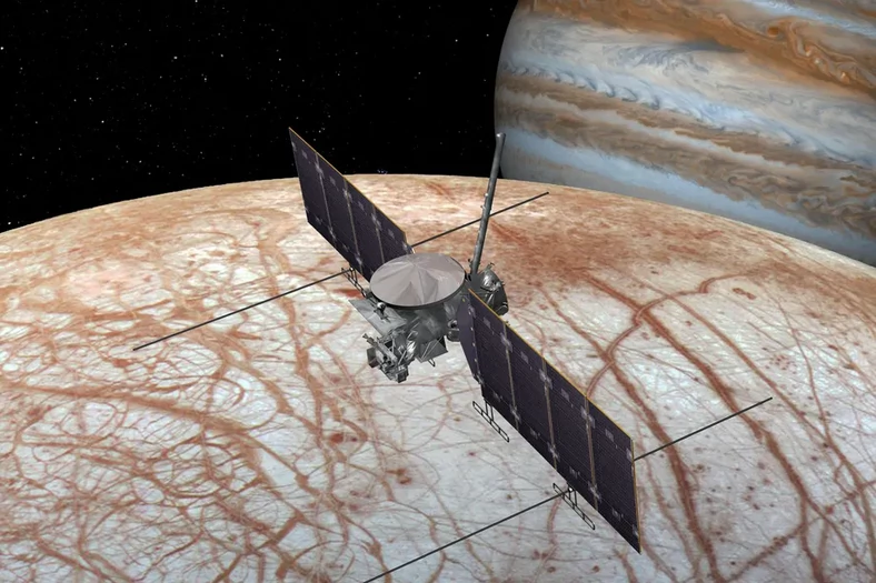 Europa Clipper — sonda, która ma dokładniej zbadać lodowy księżyc Jowisza.