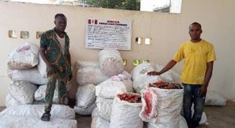Suspects arrested by the anti-narcotic officers of the National Drug Law Enforcement Agency NDLEA