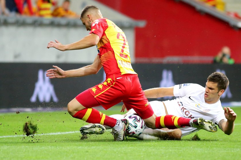 Pilka nozna. PKO Ekstraklasa. Jagiellonia Bialystok - Zaglebie Lubin. 26.09.2020