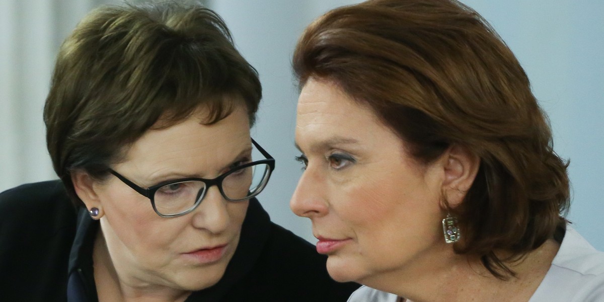 Ewa Kopacz, premier i Małgorzata Kidawa Błońska, marszałek Sejmu