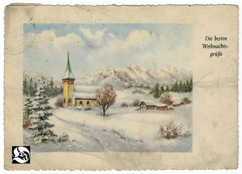 Tradycyjna kartka świąteczna - autor: zbiory Justyny i Damiana Okrętów