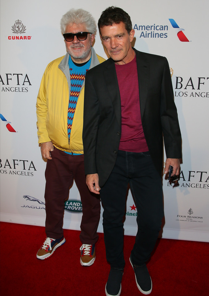 Pedro Almodóvar i Antonio Banderas na BAFTA Tea Party w Los Angeles