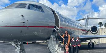 I flew on a $75 million Bombardier Global 7500 private jet from