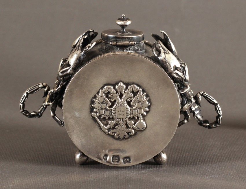 Srebrna mastionica, Rusija, 1867. (majstor Aleksej S. Kulikov), 1867, 600 €