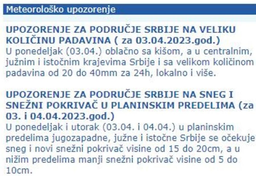 Upozorenje