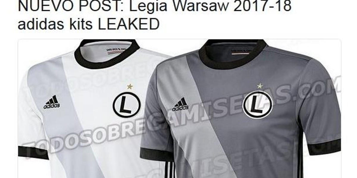 Legia Warszawa: wyciekły nowe stroje. Burza w sieci