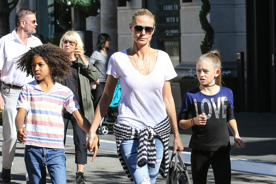 Heidi Klum na zakupach z dziećmi