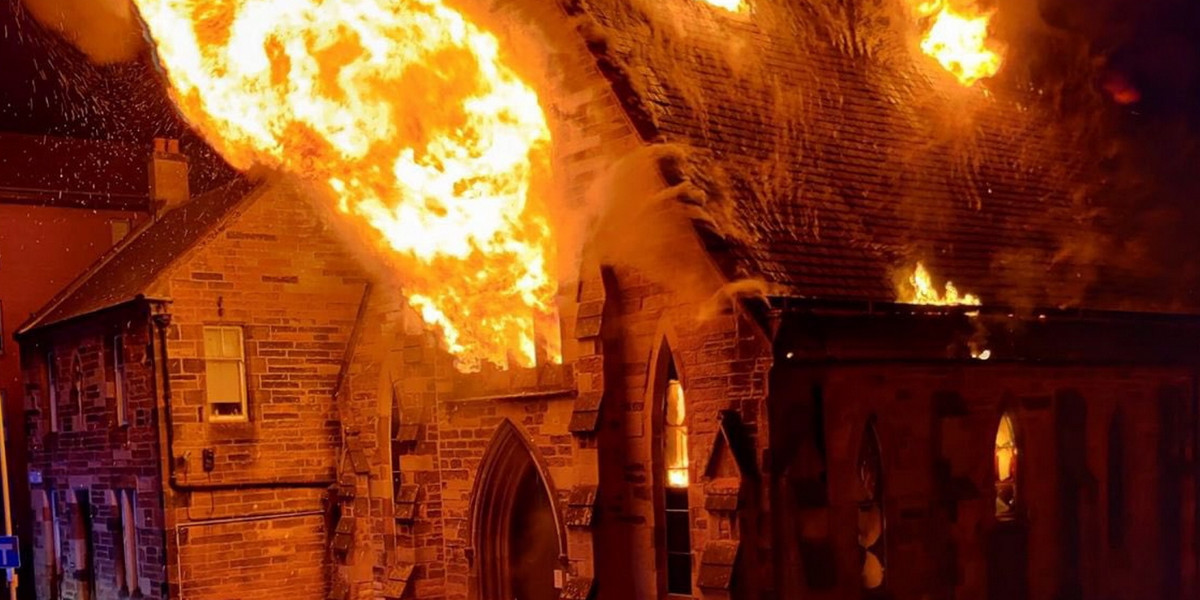 Pożar polskiego kościoła w Glasgow.