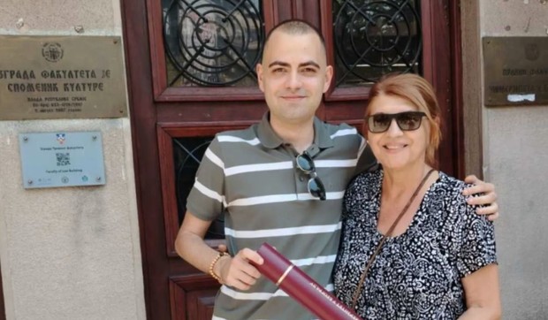 Bilja Jevtić sa sinom