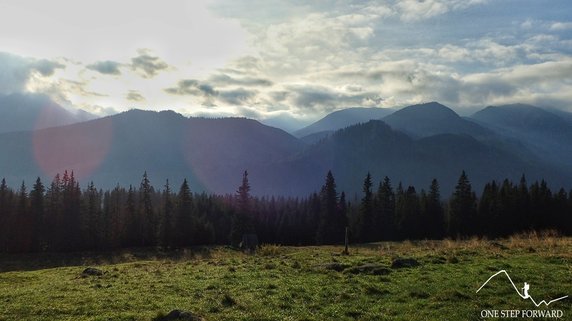 Panorama z Rusinowej Polany w stronę Tatr Bielskich