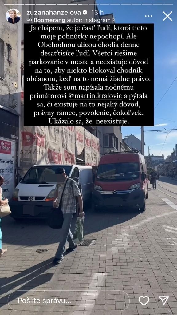 Kovačič Hanzelovú to nenechalo chladnou.