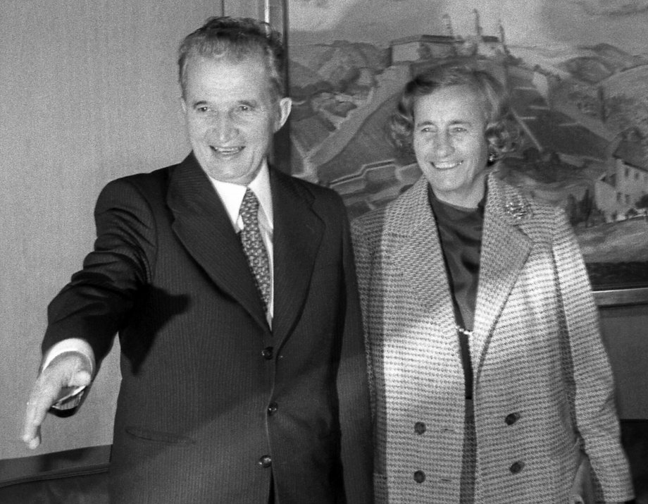 Elena Ceaușescu z mężem w 1984 r. 