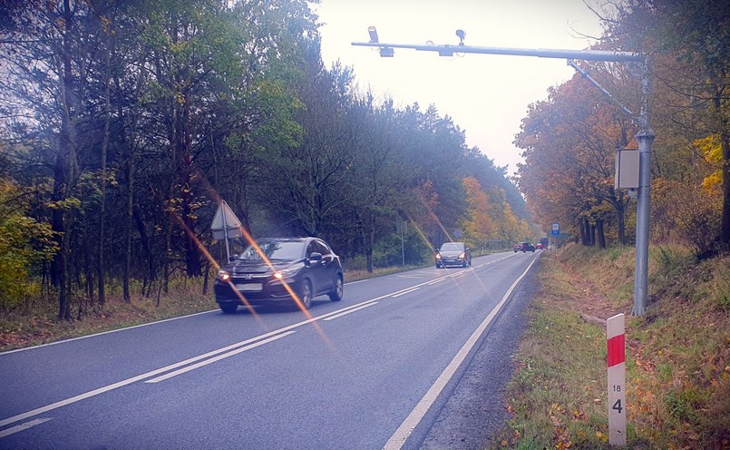 Odcinkowy pomiar prędkości na drodze krajowej DK16 od Rogóźno Zamek do miejscowości Kłódka koło Grudziądza