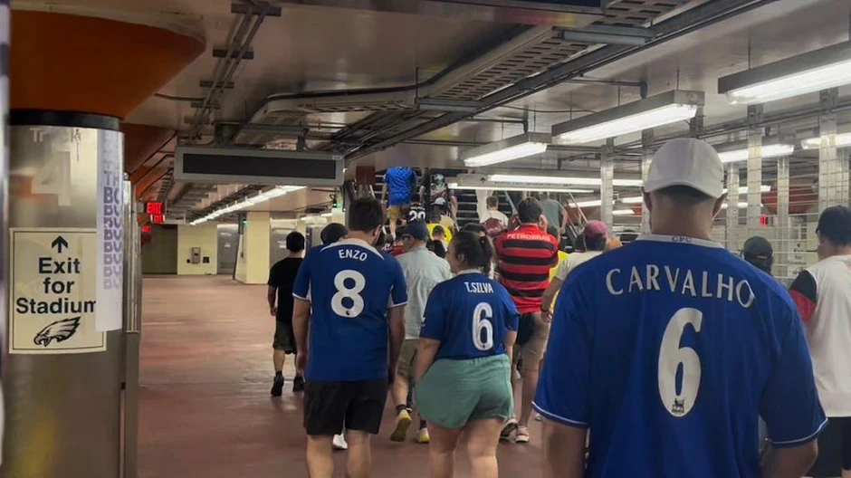 Navijači Čelsija idu na utakmicu sa Flamengom u Filadelfiji | Foto: BBC