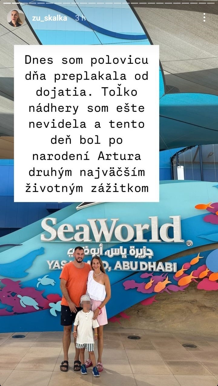 Moderátorka Zuzana Skalíková navštívila s rodinou zábavný park s morským životom v Abu Dhabi.
