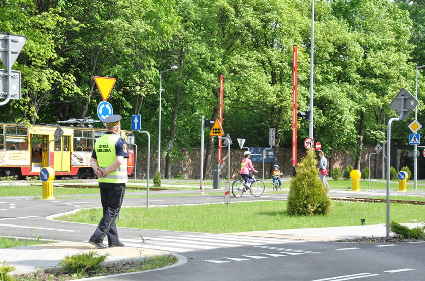 Strażnicy uczą bezpieczeństwa na drodze 