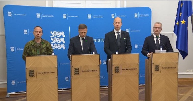 Estońska konferencja prasowa w sprawie wraku drona