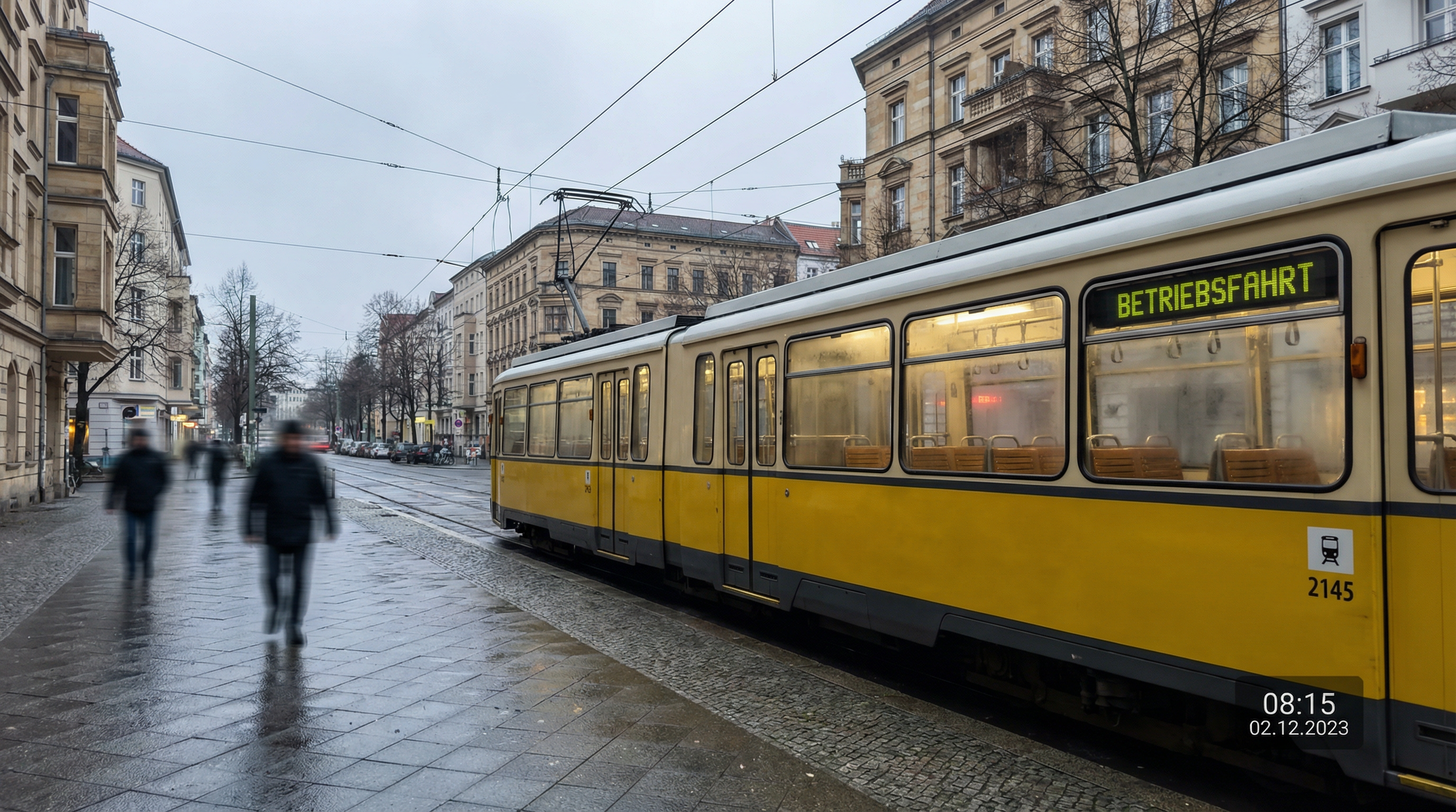 Trotz des Streiks fahren Straßenbahnen in Berlin - leer, damit Oberleitungen nicht einfrieren