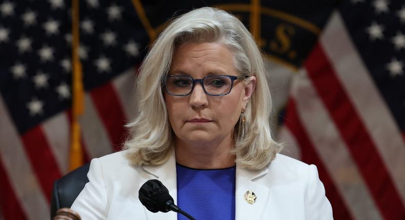 Rep. Liz Cheney (R-WY) presides over a hearing of the House Select Committee to Investigate the January 6th Attack on the U.S. Capitol in the Cannon House Office Building on July 21, 2022.