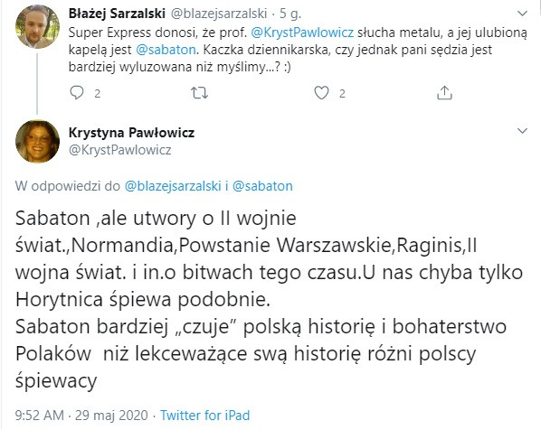 Krystyna Pawłowicz na Twitterze