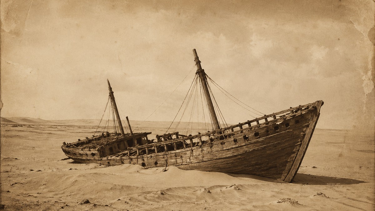 Olupina broda - ilustracija