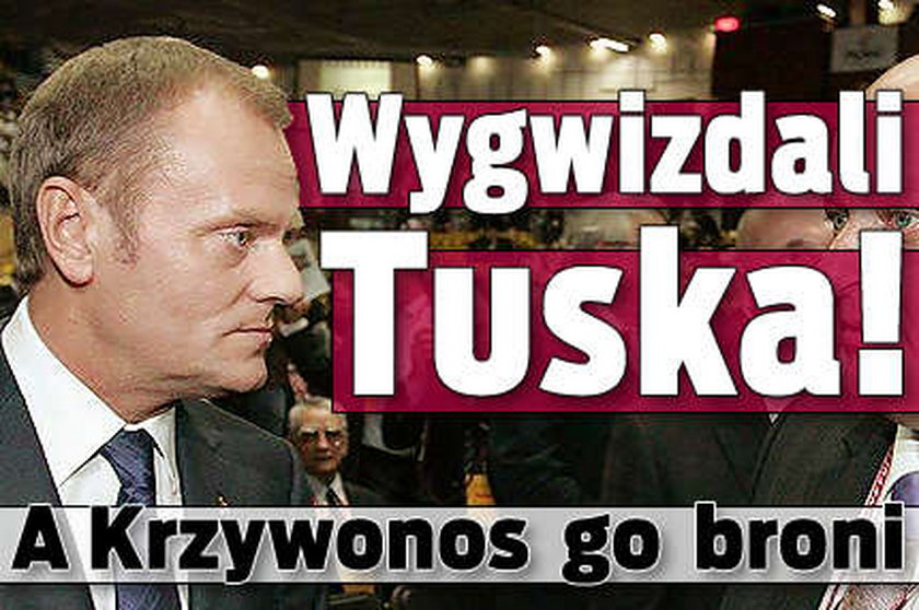 Wygwizdali Tuska! Krzywonos broni premiera