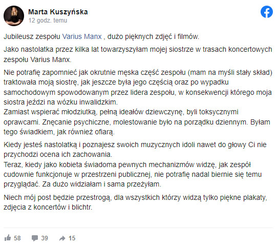 Marta Kuszyńska na Facebooku