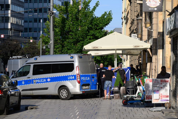 Policja na miejscu strzelaniny w Poznaniu