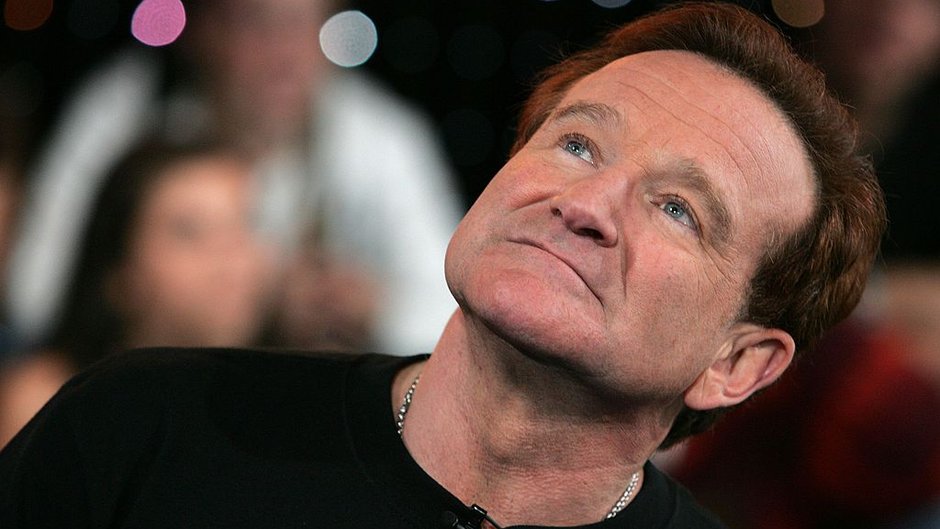 Robin Williams podczas programu Total Request Live w MTV Times Square Studios w kwietniu 2006 r.