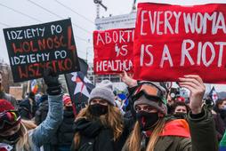 Protest kobiet przeciw zaostrzeniu prawa aborcyjnego 