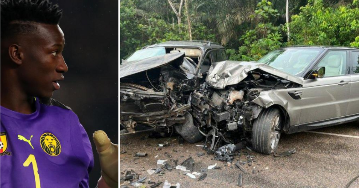 Cameroon goalkeeper Andre Onana involved in ghastly accident on his way to Cameroon/Algeria cracker (PHOTOS) - Pulse Nigeria