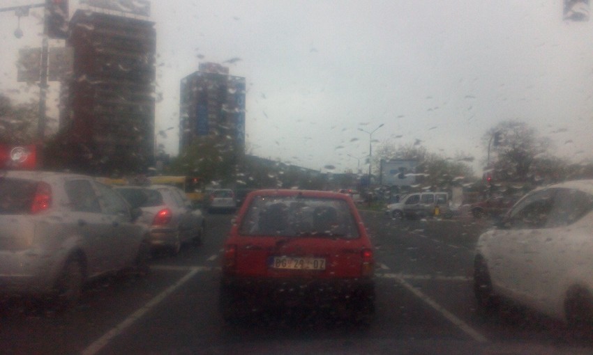 Kiša na Novom Beogradu