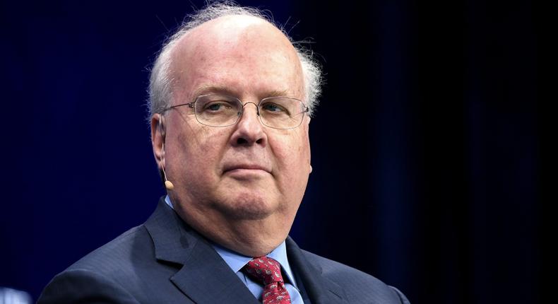 Karl Rove participates in a panel discussion during the annual Milken Institute Global Conference on April 29, 2019, in Beverly Hills, California.
