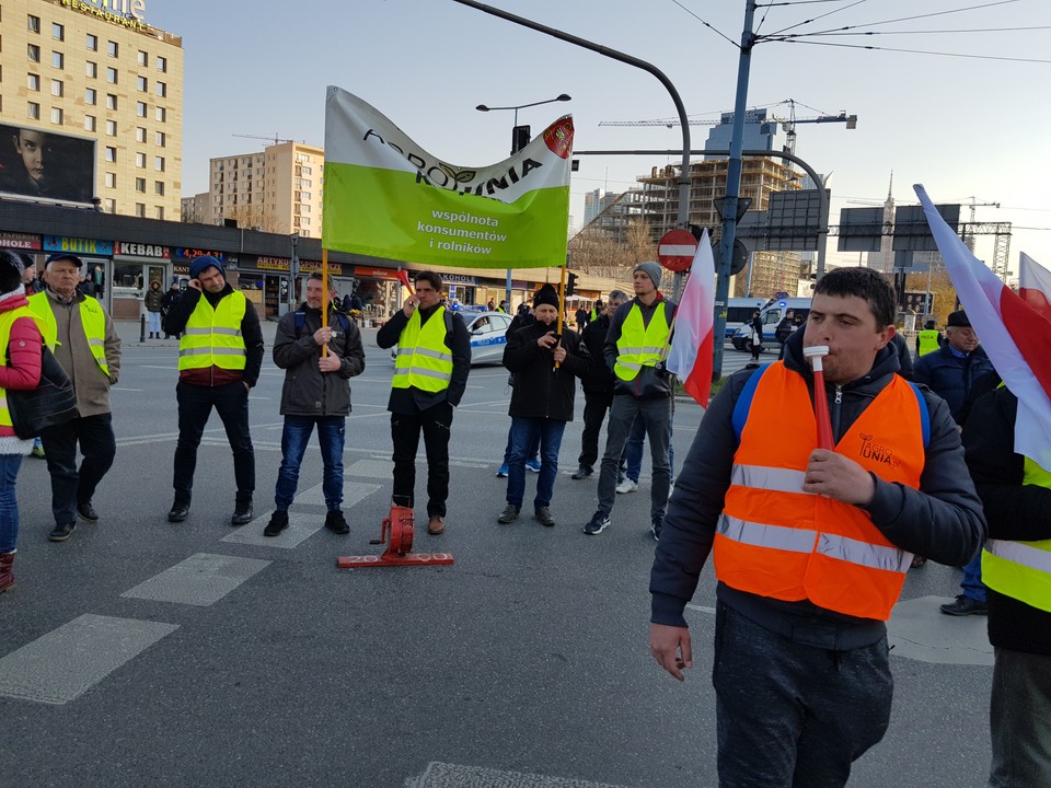 Protest rolników w Warszawie