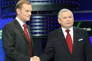 Donald Tusk Jarosław Kaczyński w 2007 r.