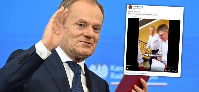 Donald Tusk kończy z pracami domowymi. "Maciek załatwił"