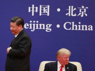 Xi Jinping, prezydent Chin i Donald Trump, przesydent USA. Pekin, listopad 2017 r.