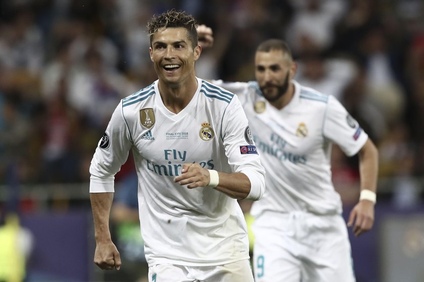 FILE PHOTO: Real Madrid's Cristiano Ronaldo celebrates after winning the Champions League in Kiev, U